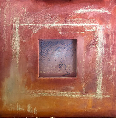 In A Box - 24x24 Oil, Colored Pencil on Canvas